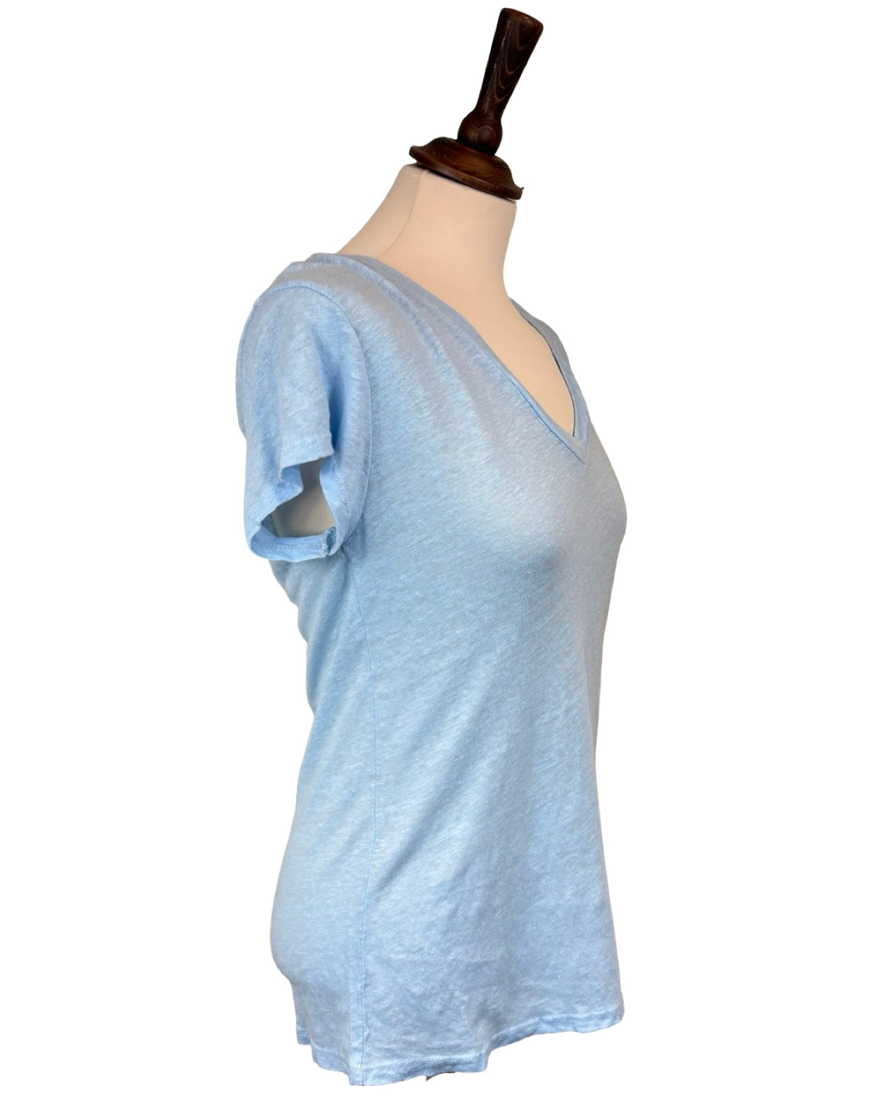 Cassandra Linen V Neck Top