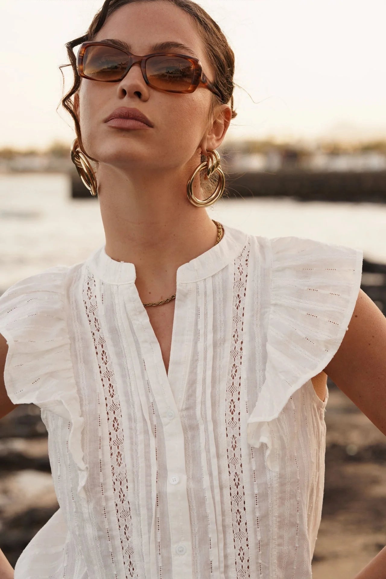 Aria Cap Sleeve Blouse