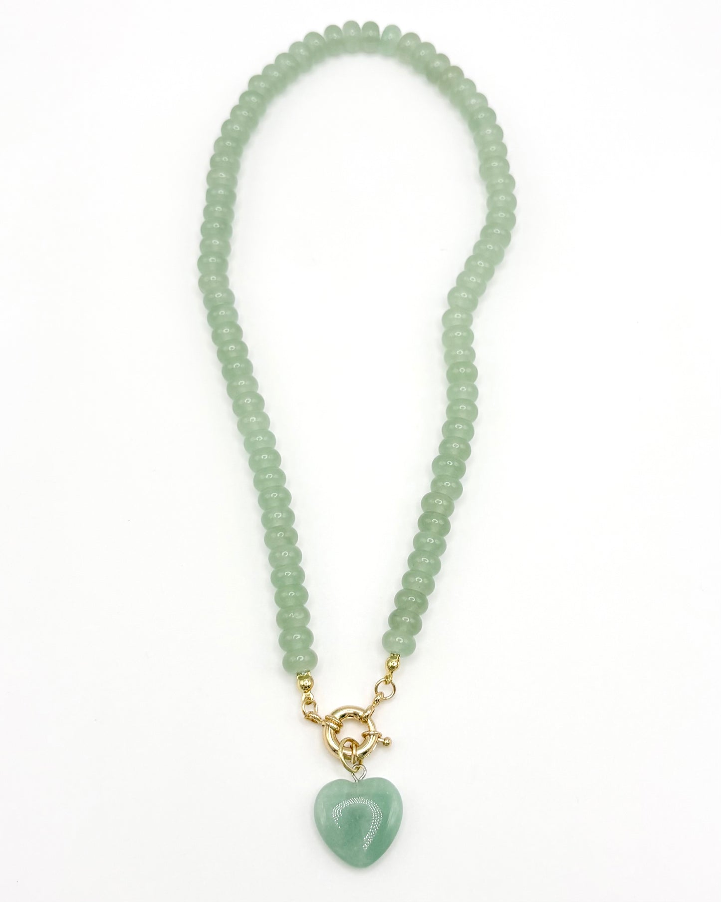 Natural Stone Heart Necklace