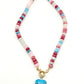 Natural Stone Heart Necklace