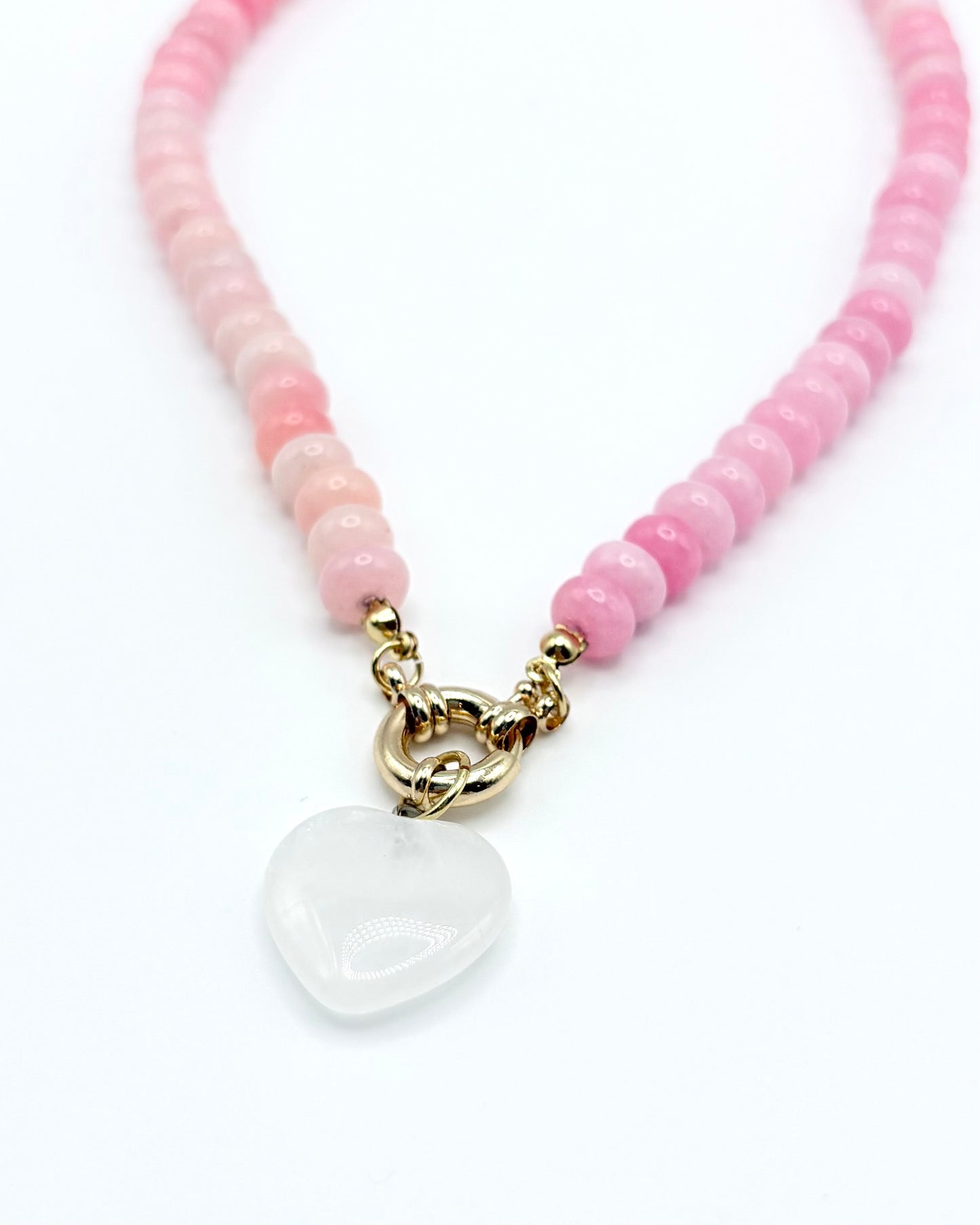 Natural Stone Heart Necklace