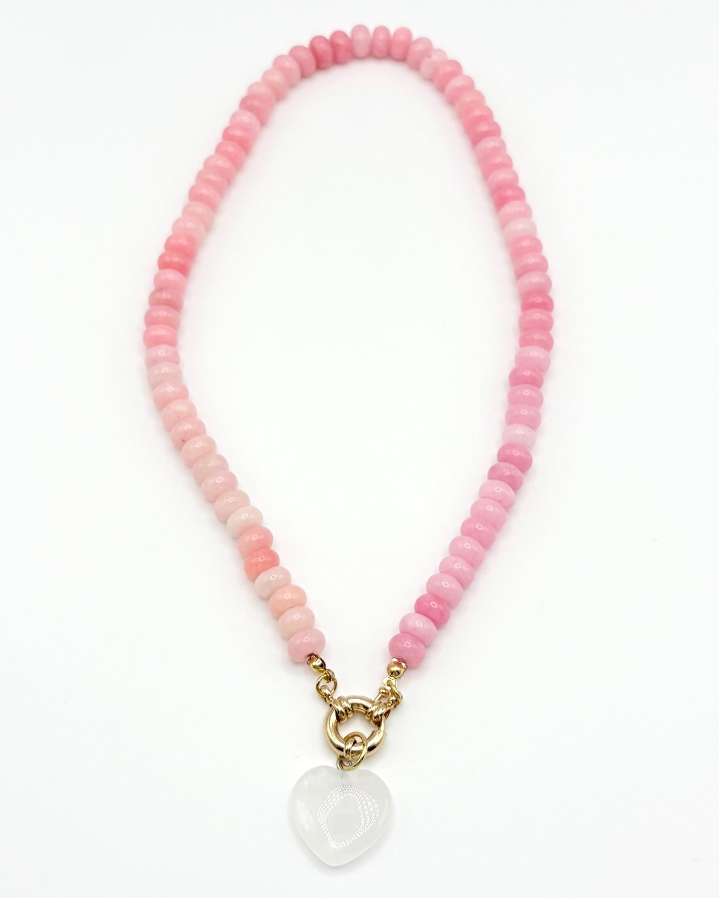 Natural Stone Heart Necklace