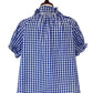 Rosalia Gingham Tie Neck Blouse