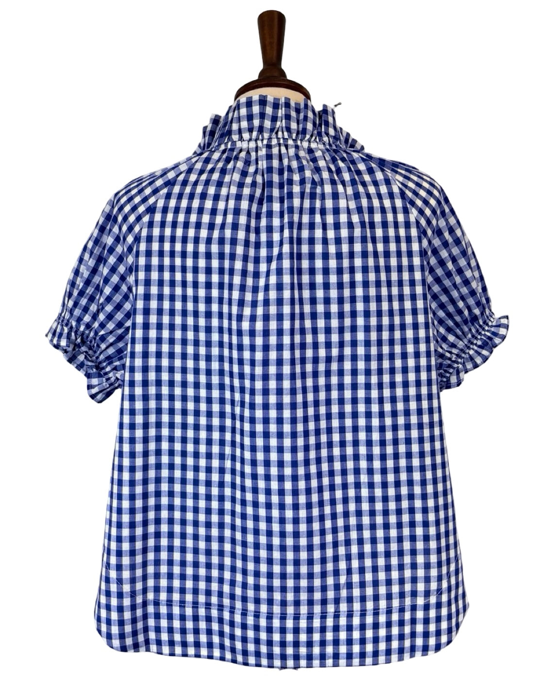 Rosalia Gingham Tie Neck Blouse