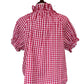 Rosalia Gingham Tie Neck Blouse