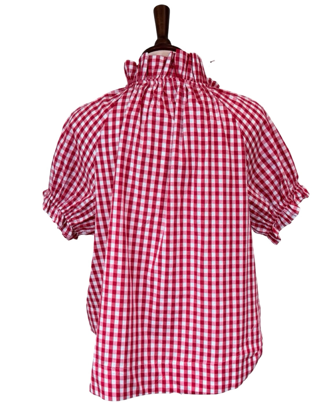 Rosalia Gingham Tie Neck Blouse