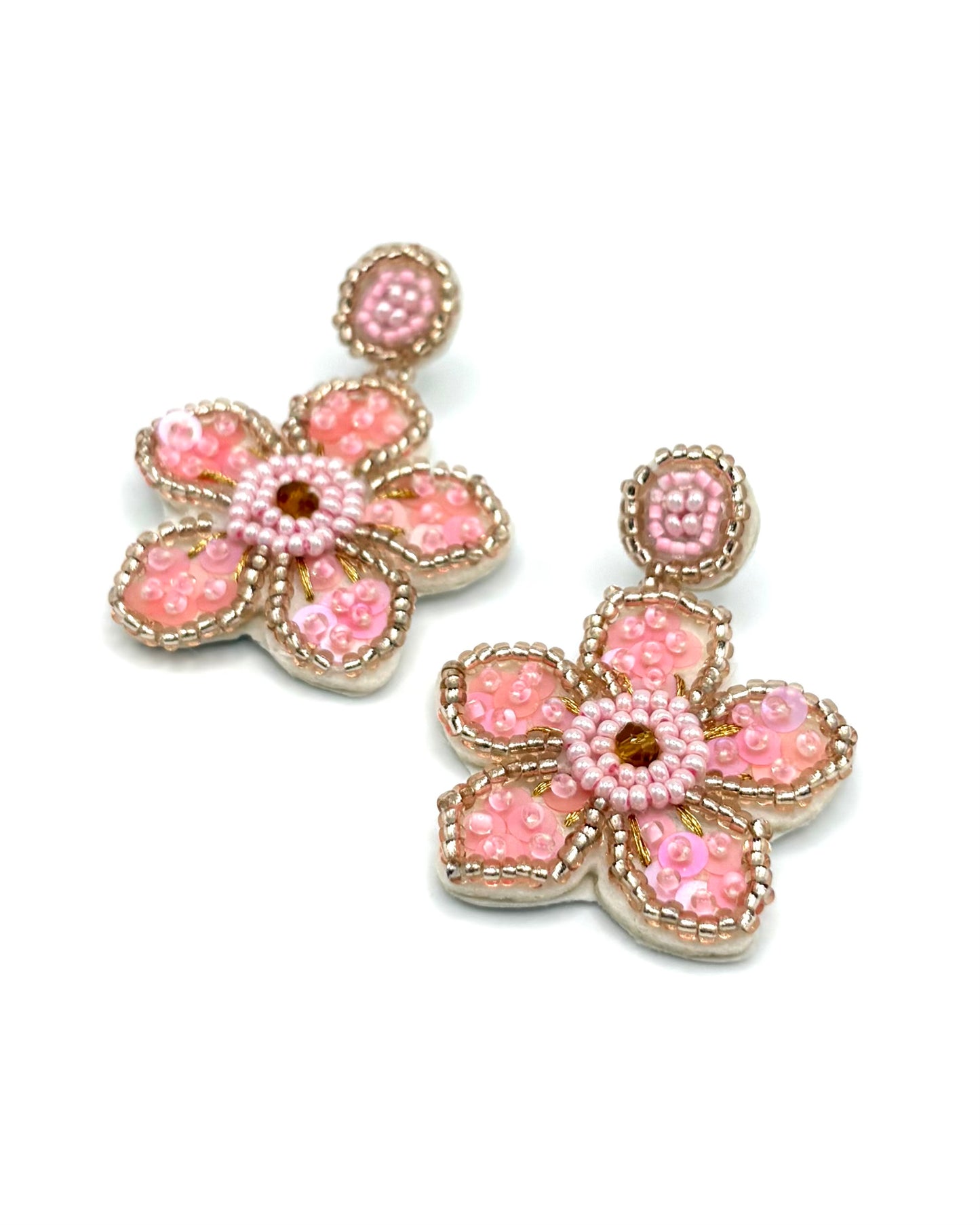 Flower Beaded Earrings