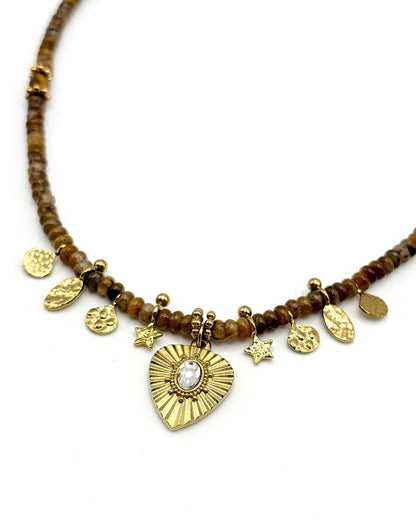 Natural Stone Pendant Necklace