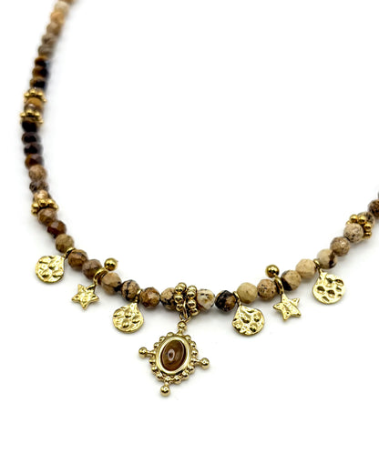 Natural Stone Pendant Necklace