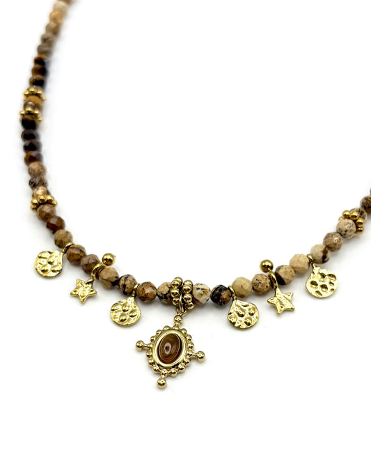 Natural Stone Pendant Necklace