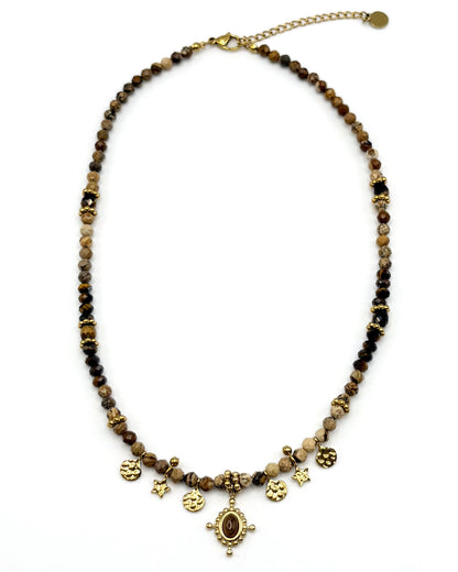 Natural Stone Pendant Necklace