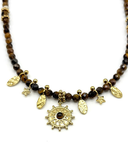 Natural Stone Pendant Necklace