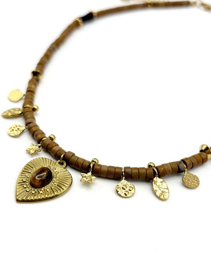 Natural Stone Pendant Necklace