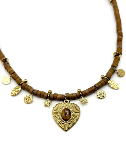 Natural Stone Pendant Necklace