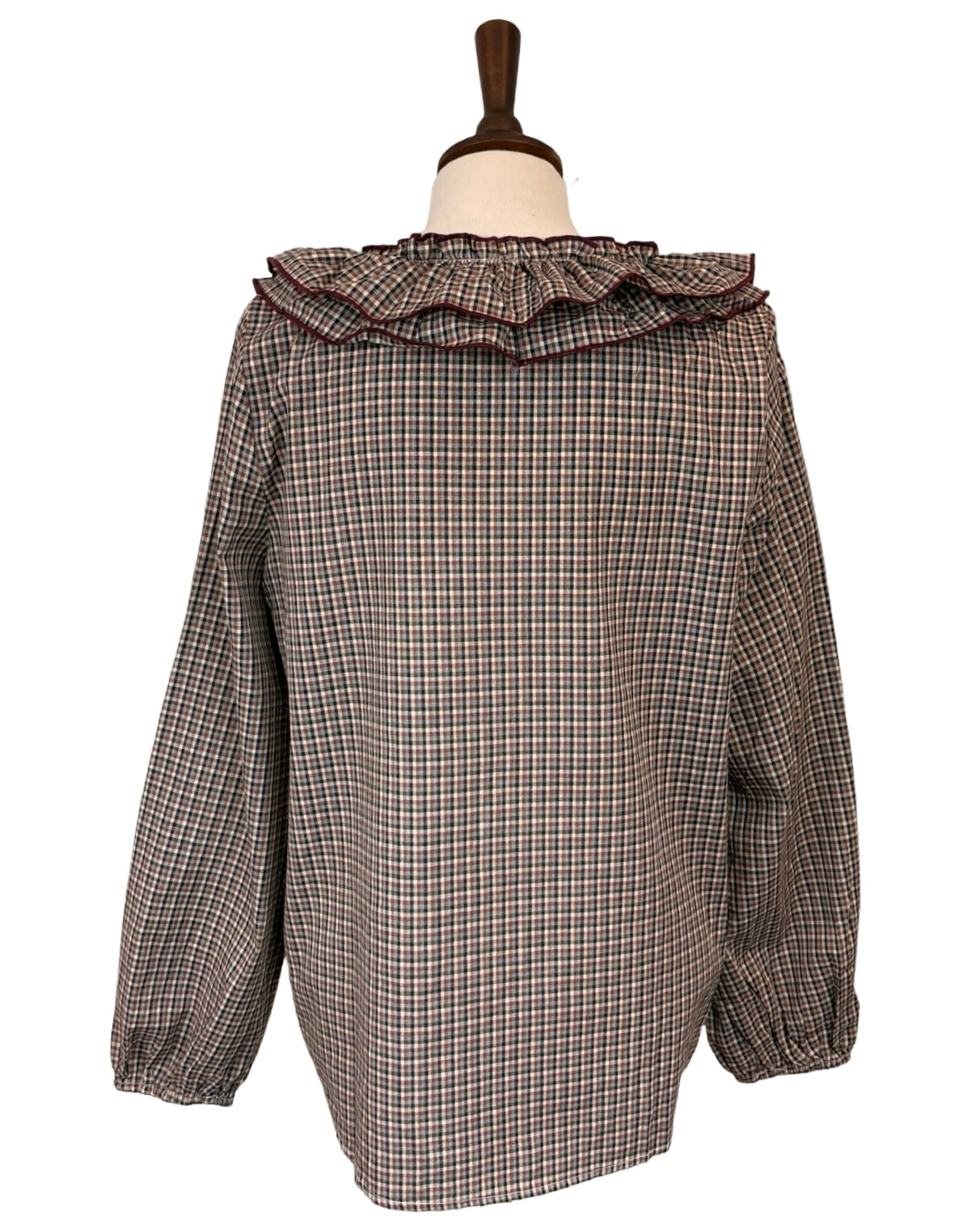 Ambre Check Tie Front Blouse