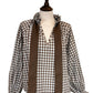 Rosalia Gingham Tie Neck Blouse