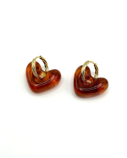 Resin Heart Hoops