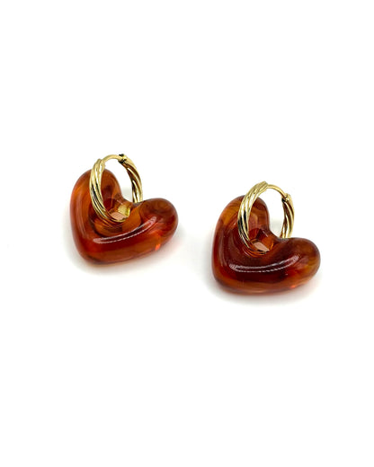 Resin Heart Hoops
