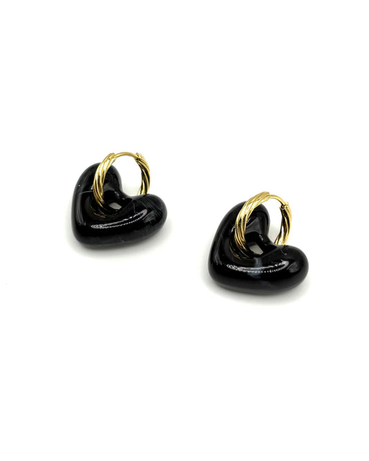 Resin Heart Hoops