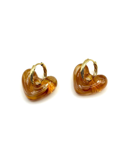 Resin Heart Hoops