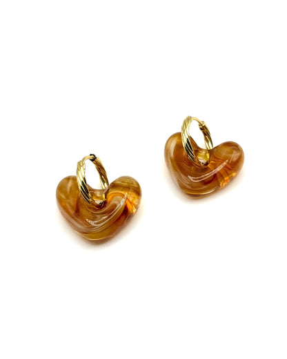 Resin Heart Hoops
