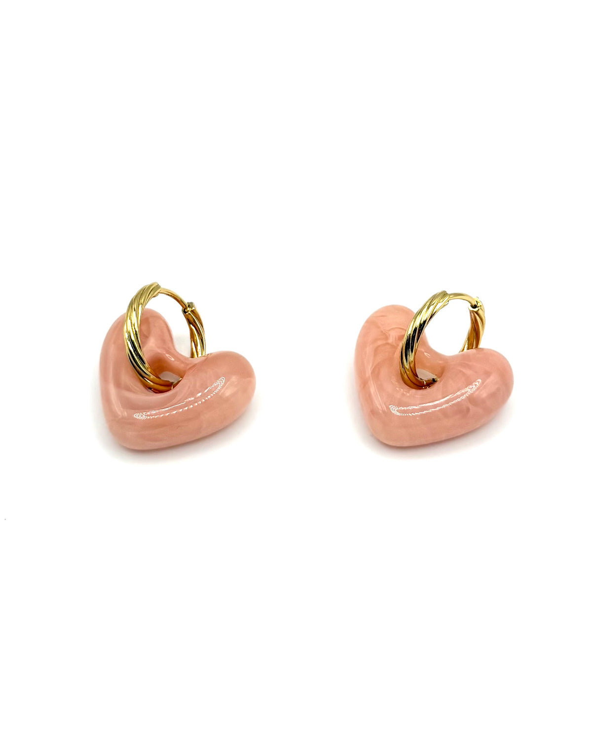 Resin Heart Hoops