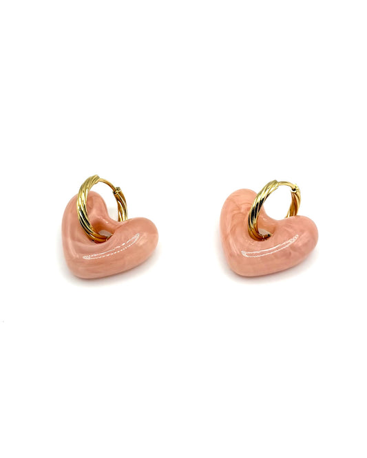 Resin Heart Hoops