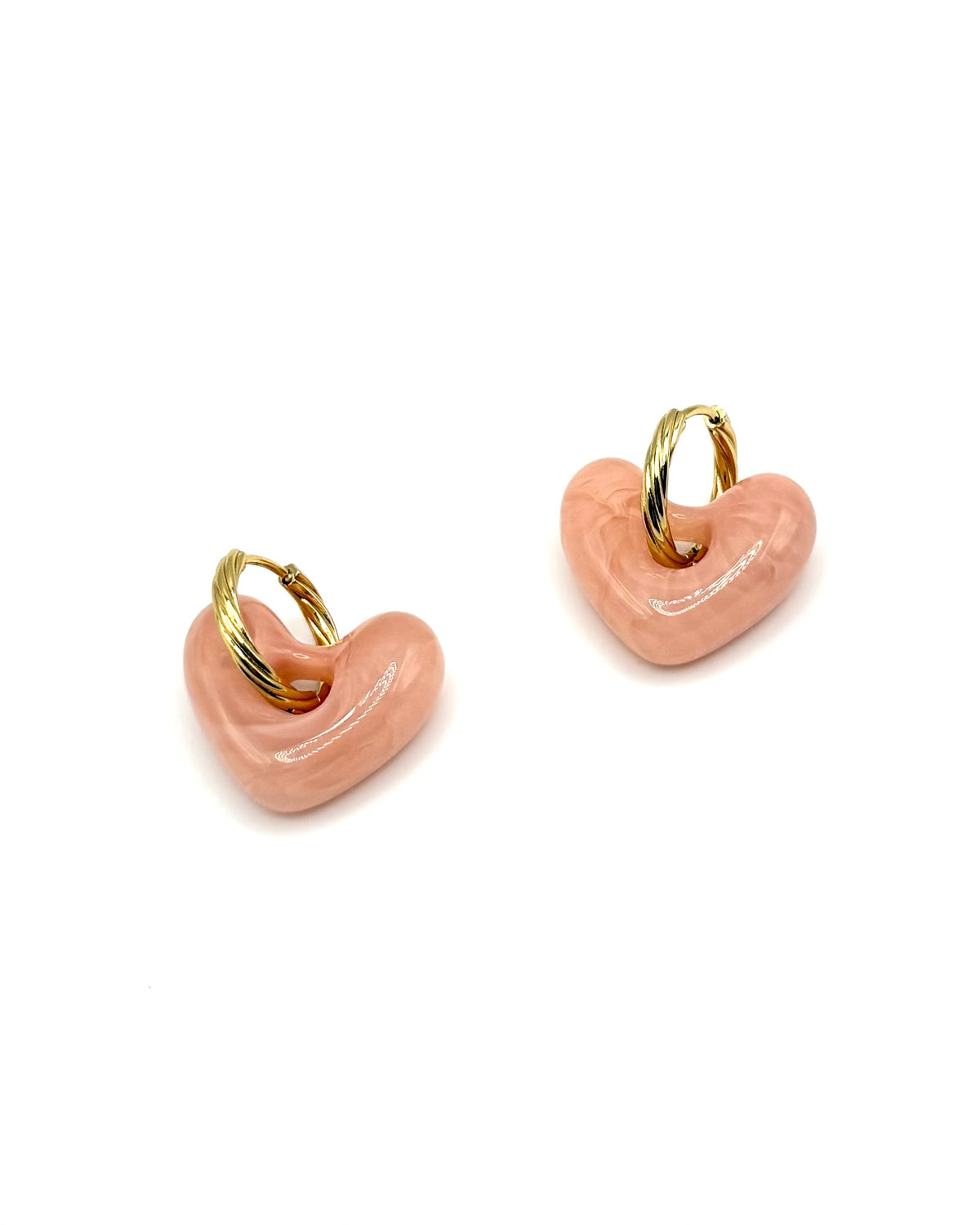 Resin Heart Hoops