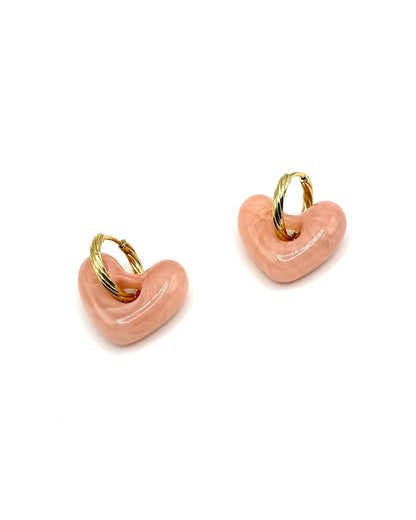 Resin Heart Hoops