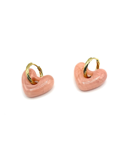 Resin Heart Hoops