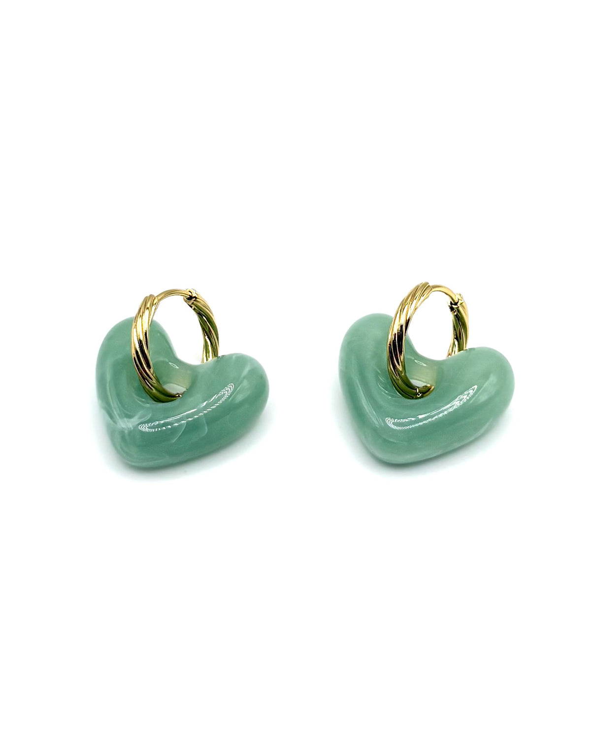Resin Heart Hoops
