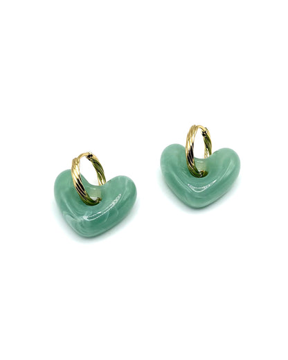 Resin Heart Hoops