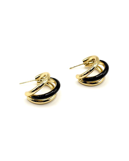 Enamel Claw Hoops