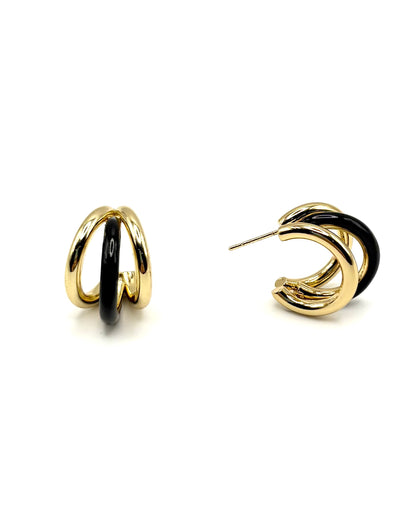 Enamel Claw Hoops