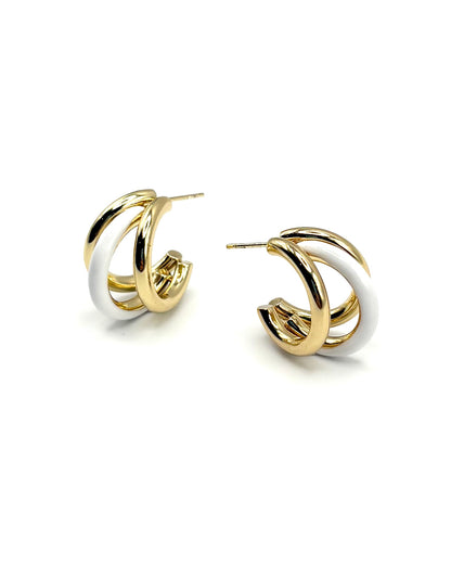 Enamel Claw Hoops