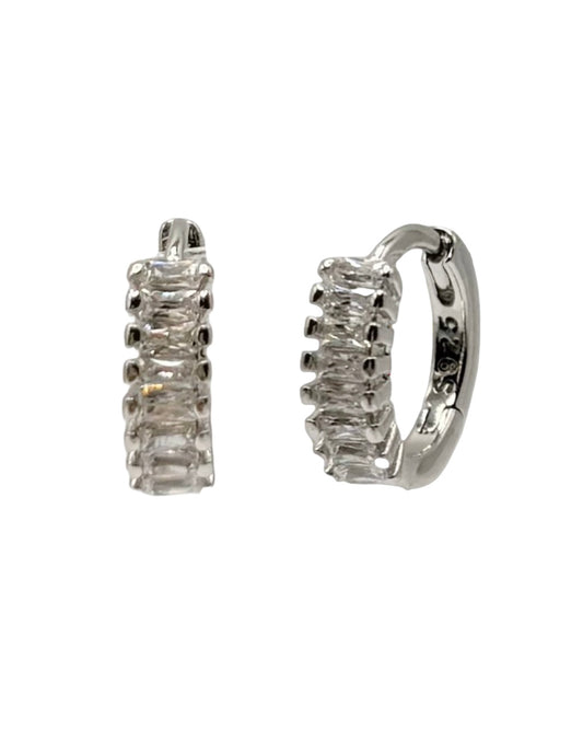 Fan Cubic Zirconia Huggies