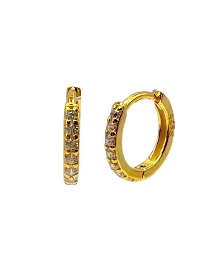 Cubic Zirconia Huggies