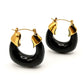 Black Resin Horseshoe Hoops