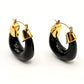 Black Resin Horseshoe Hoops