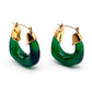 Green Resin Horseshoe Hoops