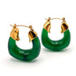 Green Resin Horseshoe Hoops