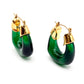 Green Resin Horseshoe Hoops