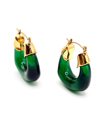 Green Resin Horseshoe Hoops
