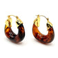 Tortoise Shell Resin Horseshoe Hoops