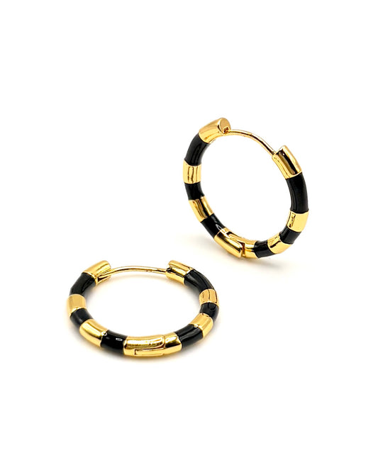 Enamel Stripe Brown Hoops