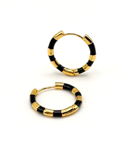 Enamel Stripe Navy Hoops