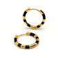 Enamel Stripe Brown Hoops