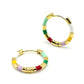 Enamel Stripe Green/Yellow Hoops