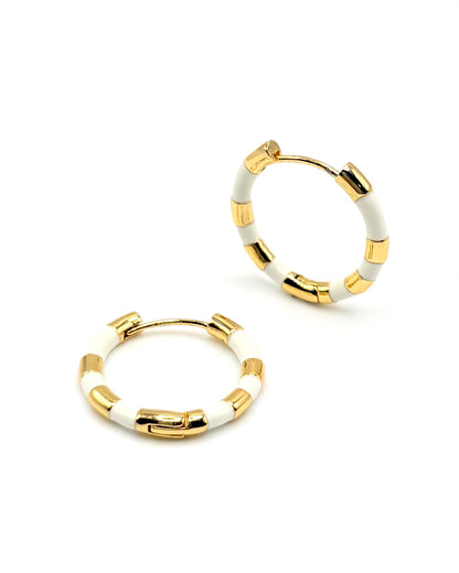 Enamel Stripe White Hoops