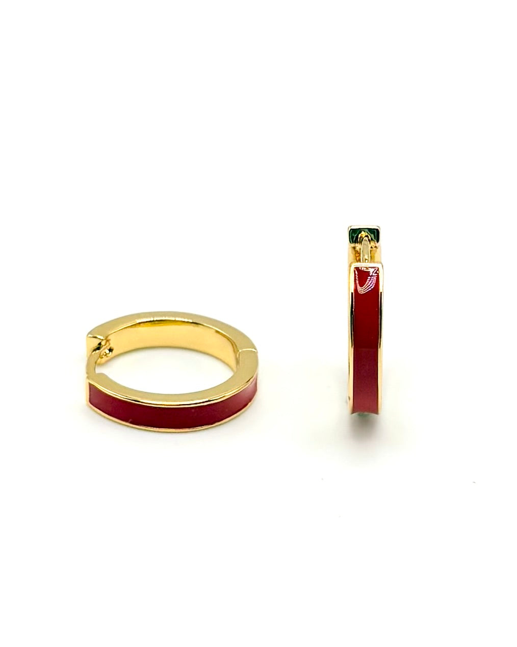 Enamel Red Hoops